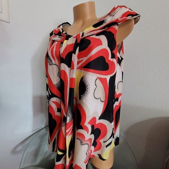 NINE WEST Floral Lined Blouse Size 10   610 - Picture 3 of 6